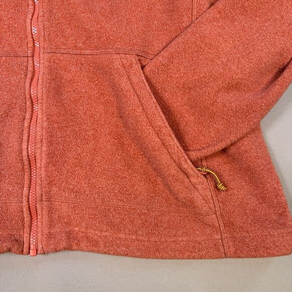 LL Bean Sweater Fleece Jacket Womens 2X Plus Peach Heather Full Zip Pockets - Picture 4 of 6
